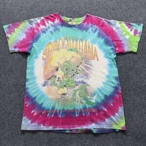 Vintage Touch Of Gold Shroomarama Shirt Mens Large Tie Dye Alien Mushroom 90s